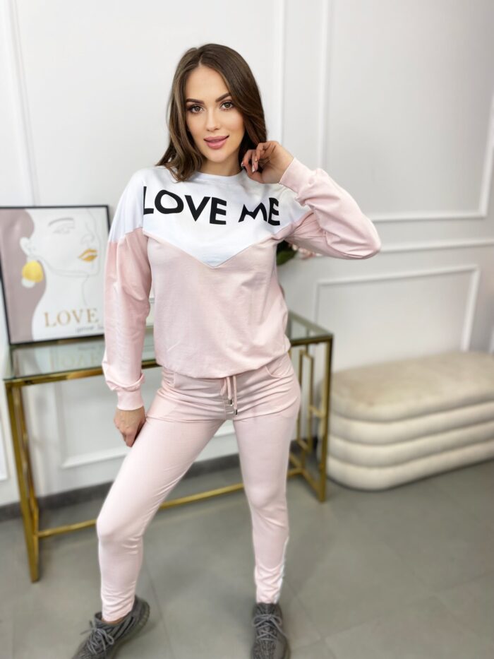 Komplet Love Me Czarny Pudrowy Róż