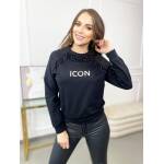 Bluza Icon z Frędzlami Czarna - obrazek 4