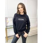 Bluza Icon z Frędzlami Czarna - obrazek 2