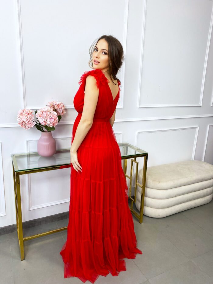 Sukienka Marcysia Maxi Czerwona - obrazek 2