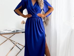 Sukienka Długa Scarlet Chabrowa Brokatowa<span> - </span>44/XXL