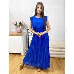 Sukienka Maxi Plisowana z Falbankami Romantico Chabrowa