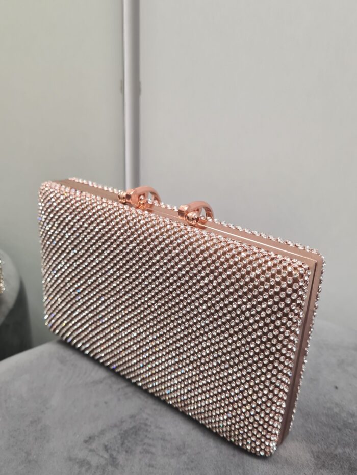Elegancka Torebka Wieczorowa Rose Gold - obrazek 2