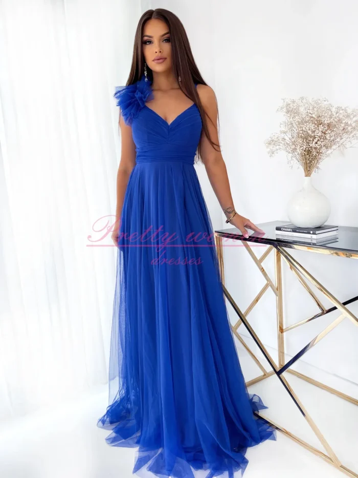 Sukienka Maxi Tiulowa Milagros Chabrowa