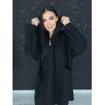 Bluza Plus Size Supełkowa z Bukli Oversize Czarna - obrazek 2