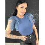 Body Tiul Rękawki Suzy Niebieskie