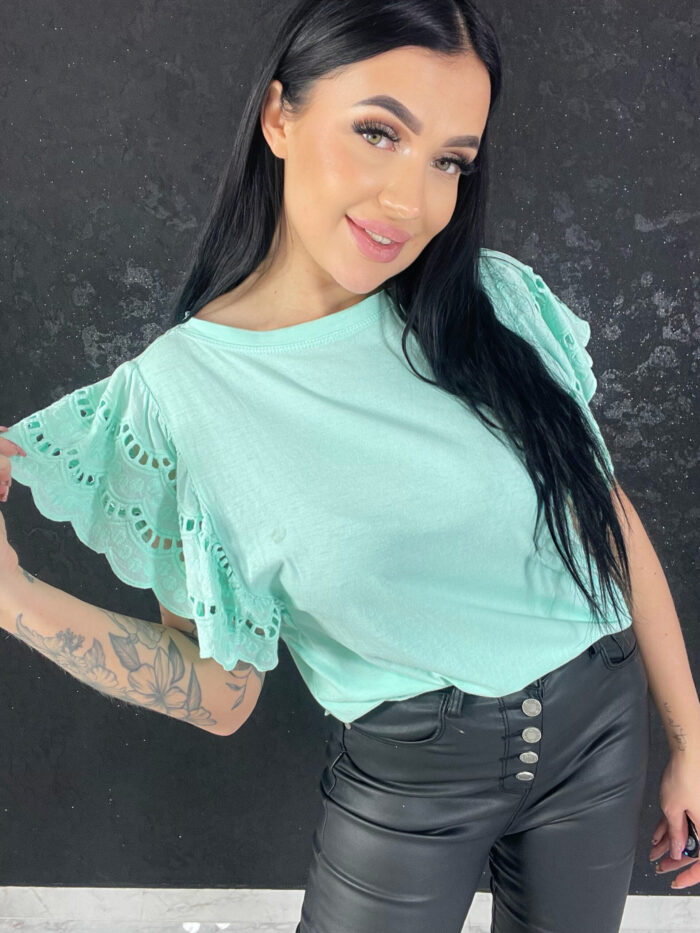 Bluzka Letnia Boho Miętowa Luiz
