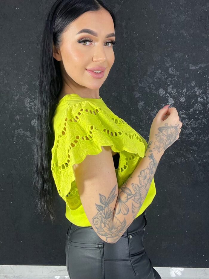 Bluzka Letnia Boho Limonka Luiz - obrazek 2