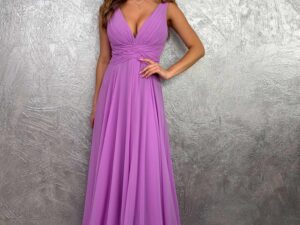 Sukienka Maxi Gładka Silvana Lilac<span> - </span>42/XL