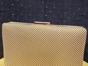 Torebka Wieczorowa Prostokątna Złota