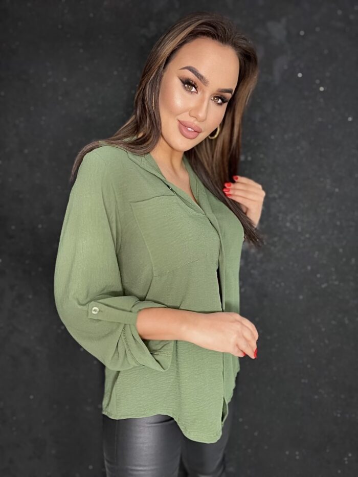 Koszula Savina Z Rękawem Khaki - obrazek 3
