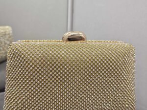Torebka Wieczorowa Srebrna Trapezowa Anastazja
