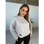 Bluza Dzianinowa Z Ozdobną Nitką YOU Szara - obrazek 2