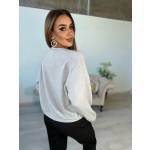 Bluza Dzianinowa Z Ozdobną Nitką YOU Szara - obrazek 3