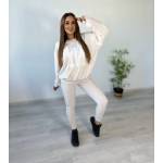 Komplet Dresowy Bluza + Spodnie NY Beżowy - obrazek 2