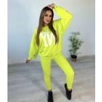 Komplet Dresowy Bluza + Spodnie NY Limonkowy