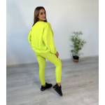 Komplet Dresowy Bluza + Spodnie NY Limonkowy - obrazek 3