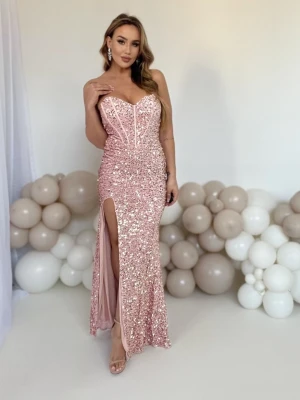 Sukienka Cekinowa Mila Gold Rose 2 1