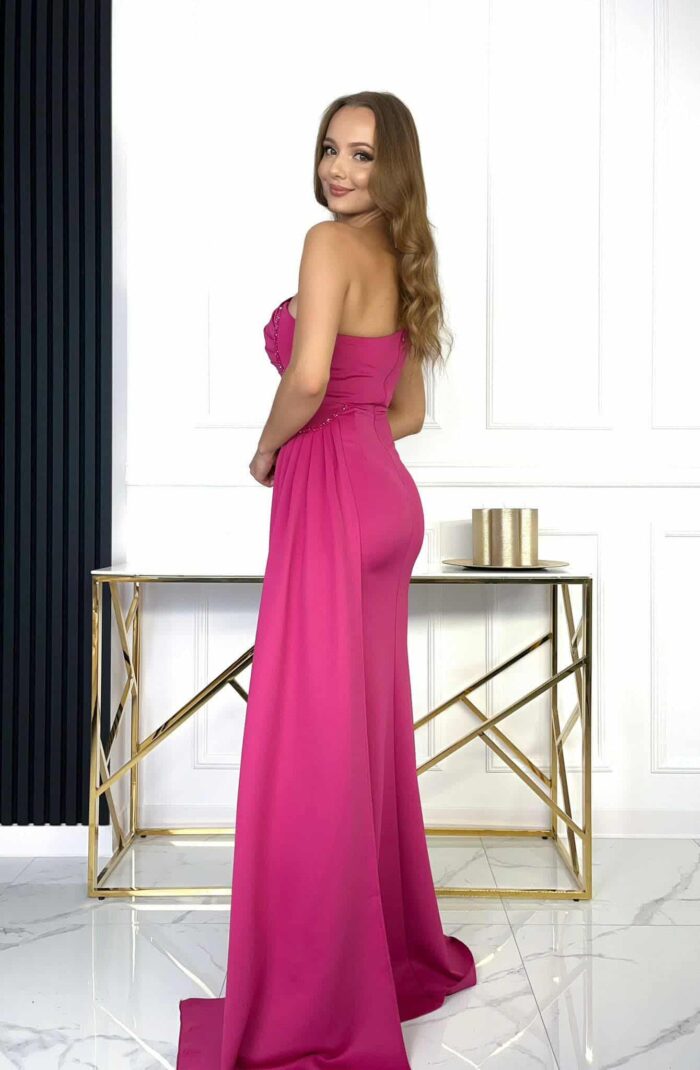 Sukienka Dopasowana Francesca Fuksja - obrazek 3