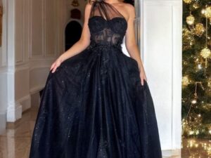 Suknia Maxi Tiulowa Estella Czarna<span> - </span>34/XS