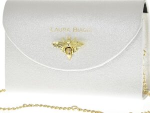 Torebka Kopertowa Laura Biaggi Srebrna