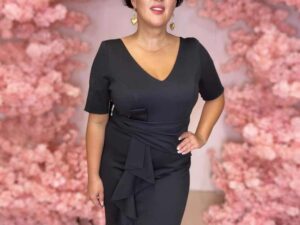 Sukienka Monia Długa Z Rękawkiem Czarna<span> - </span>42/XL