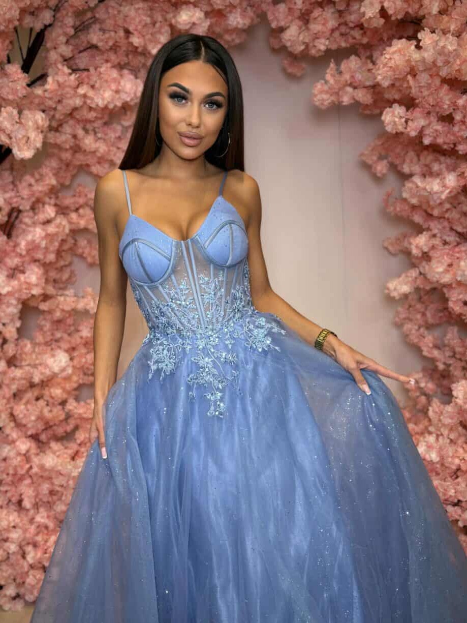 Suknia Maxi Tiulowa Gorsetowa Paradise Jeans