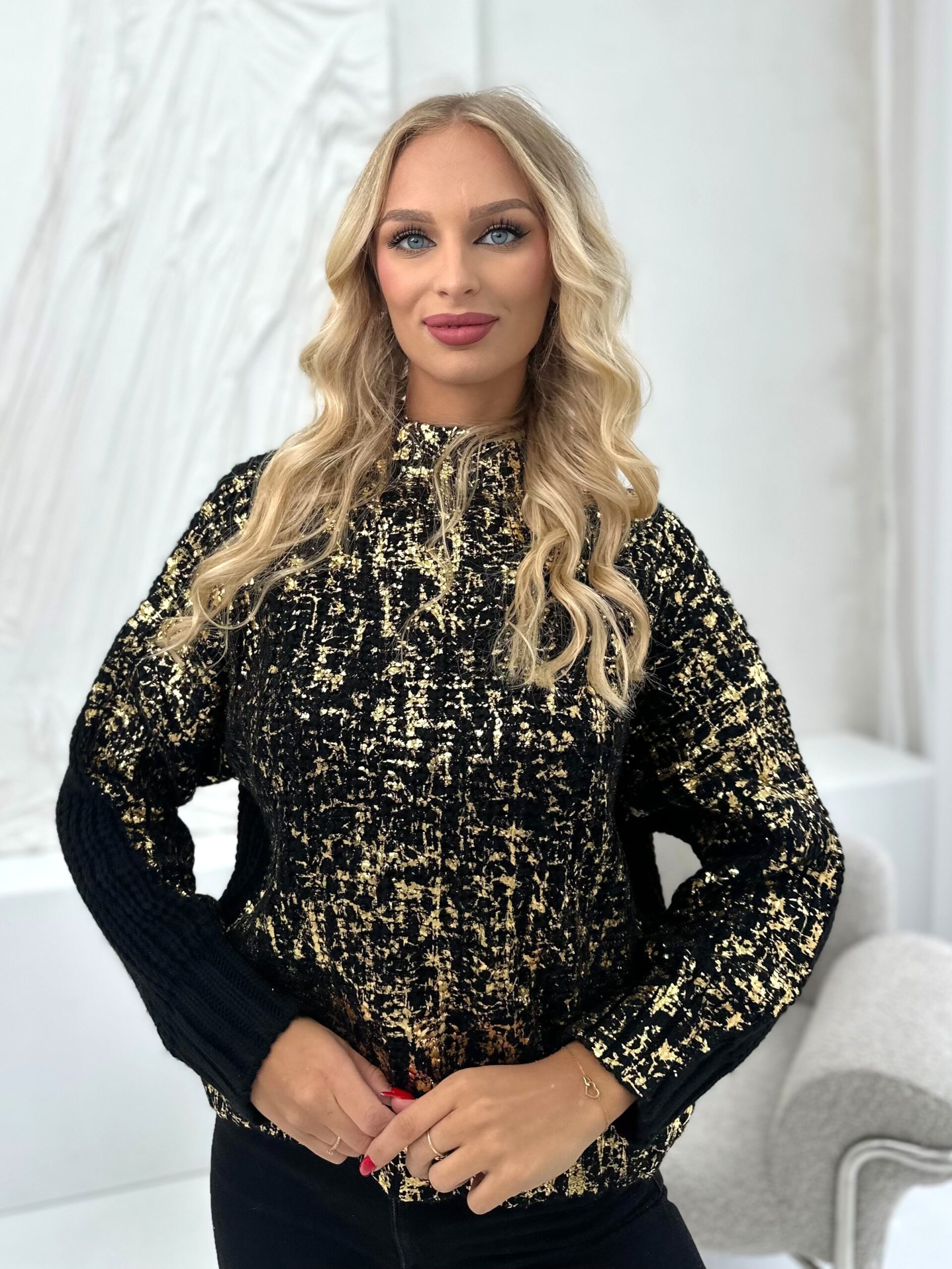 Sweter z Półgolfem Lilou Czarny