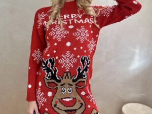 Tunika Świąteczna Merry Christmas Czerwona