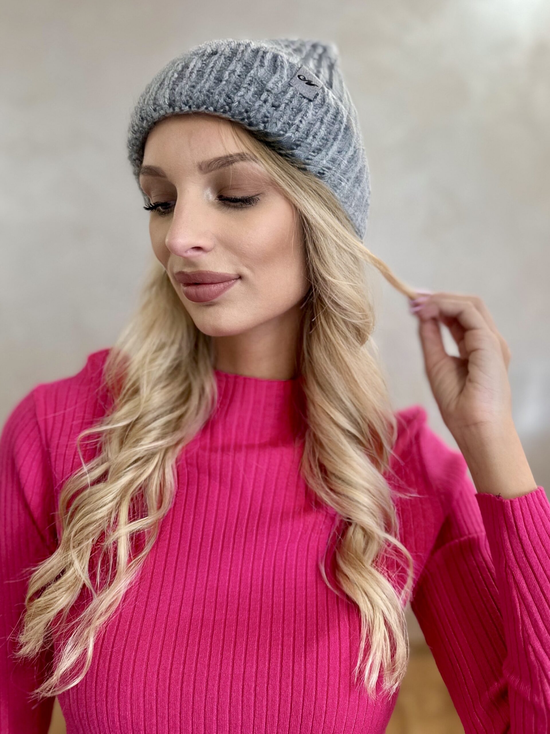 Czapka Zimowa Ciemno Szara