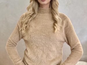 Sweter Półgolf Alpaka Ignes Camel