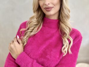 Sweter Półgolf Alpaka Ignes Fuksja