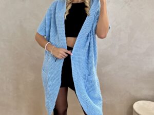 Kardigan Asymetryczny Moi Błękitny