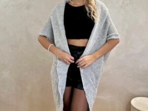 Kardigan Asymetryczny Moi Jasno Szary