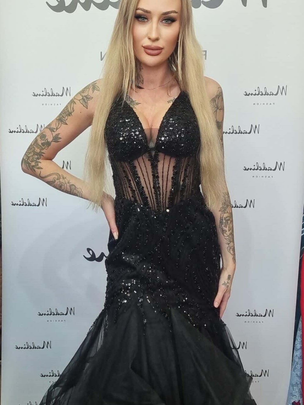 Suknia Maxi Tiulowa Mirage Czarna