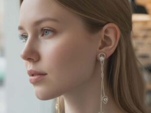 Kolczyki Srebrne Wiszące Cienkie