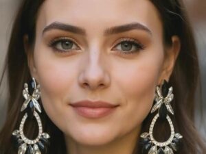 Kolczyki Wiszące Czarno-Srebrne