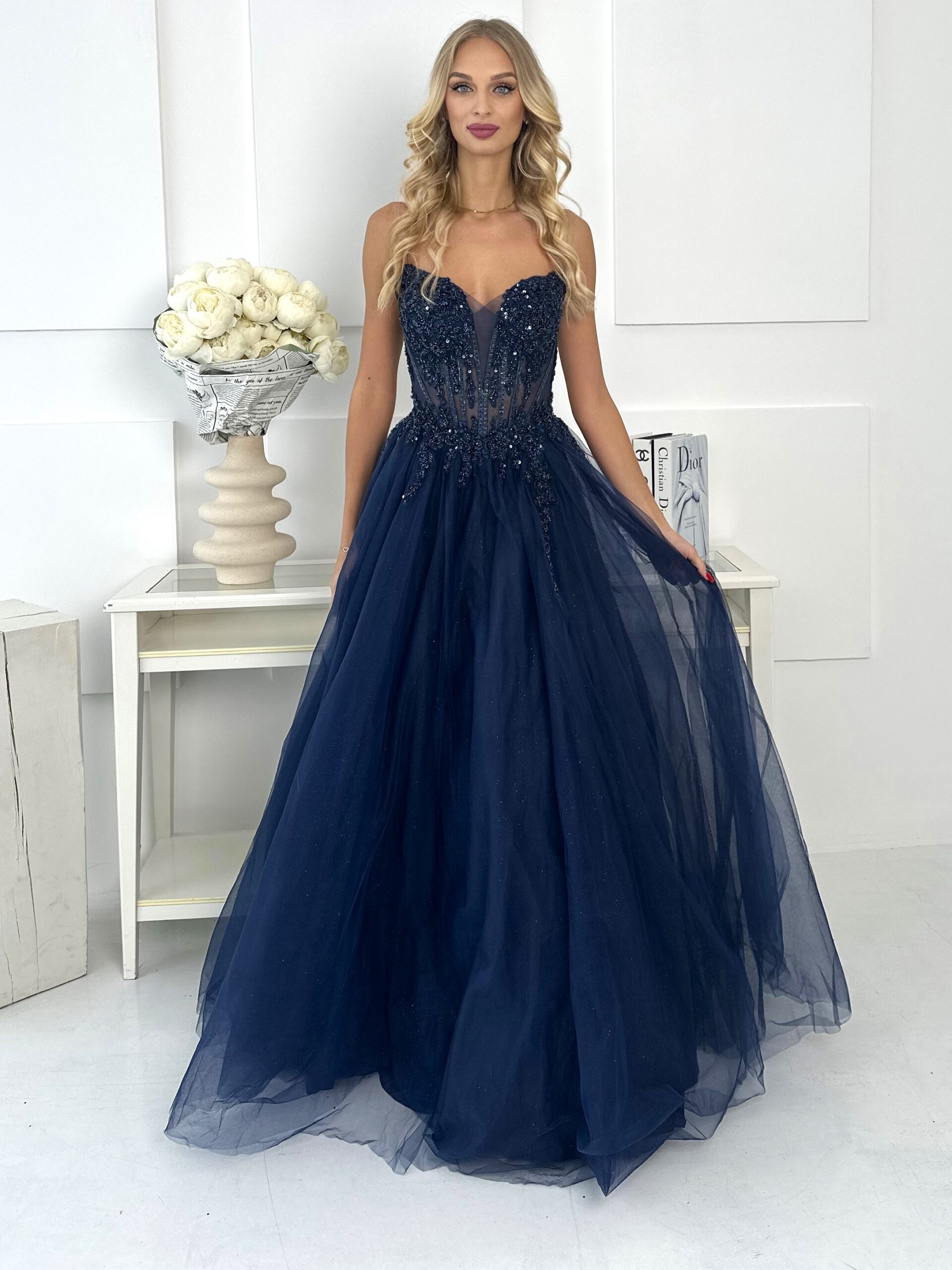 Sukienka Tiulowa Gorsetowa Tiramisu