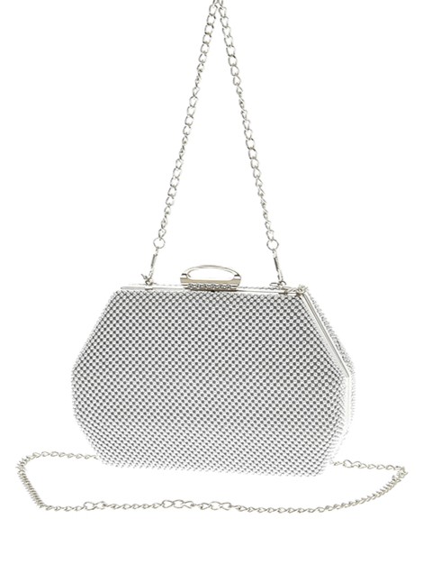 Torebka Wieczorowa Srebrna Perry