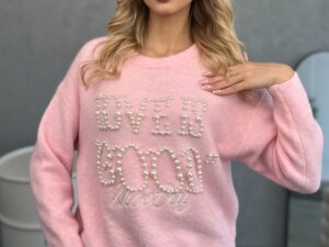 Sweter Różowy Love Is Good