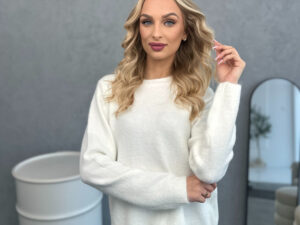 Sweter Kokardki Biały