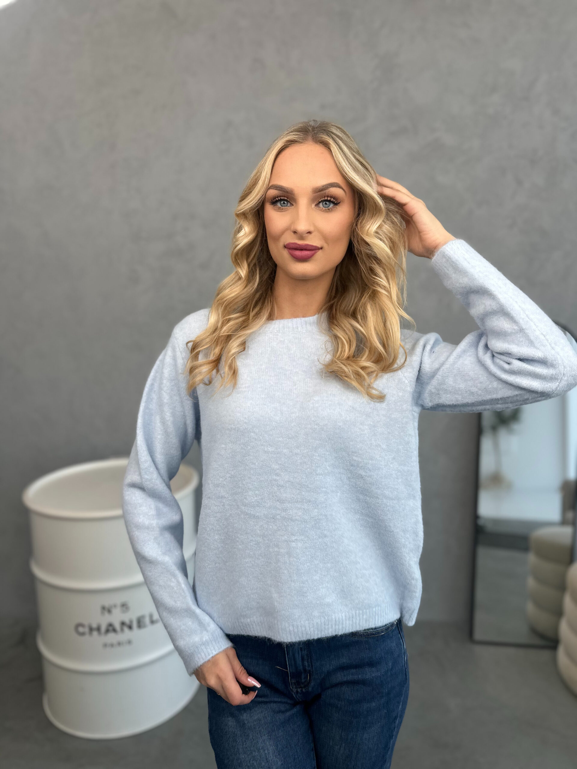 Sweter Kokardki Niebieski