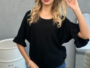 Sweterek Czarny Krótki Nadia