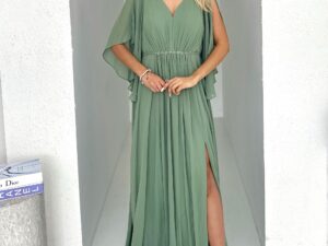 Sukienka Zielona Nemi Z Rękawkiem<span> - </span>42/XL