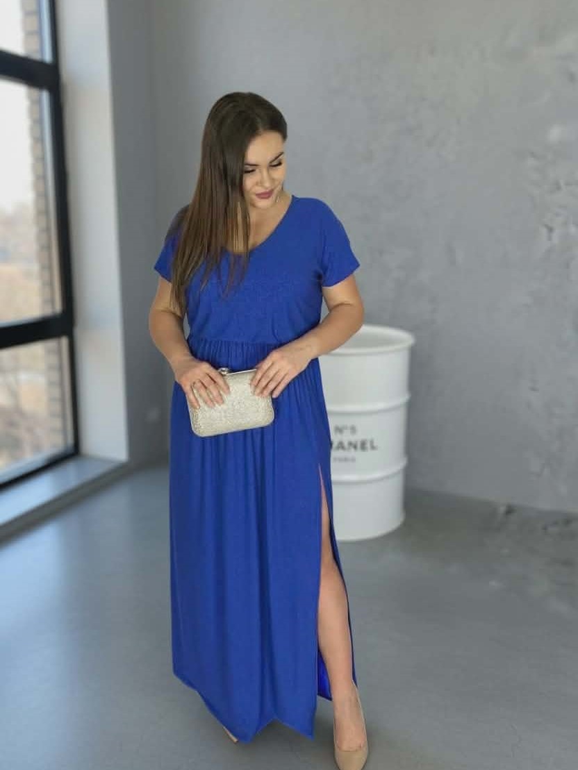 Sukienka Długa Brokatowa Greta Chabrowa