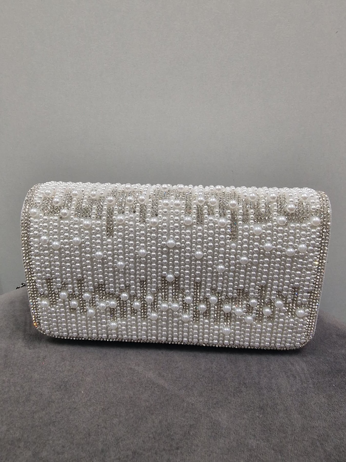 Torebka Kopertowa Srebrna Lumina