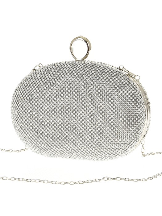 Torebka Wieczorowa Srebrna Nexira