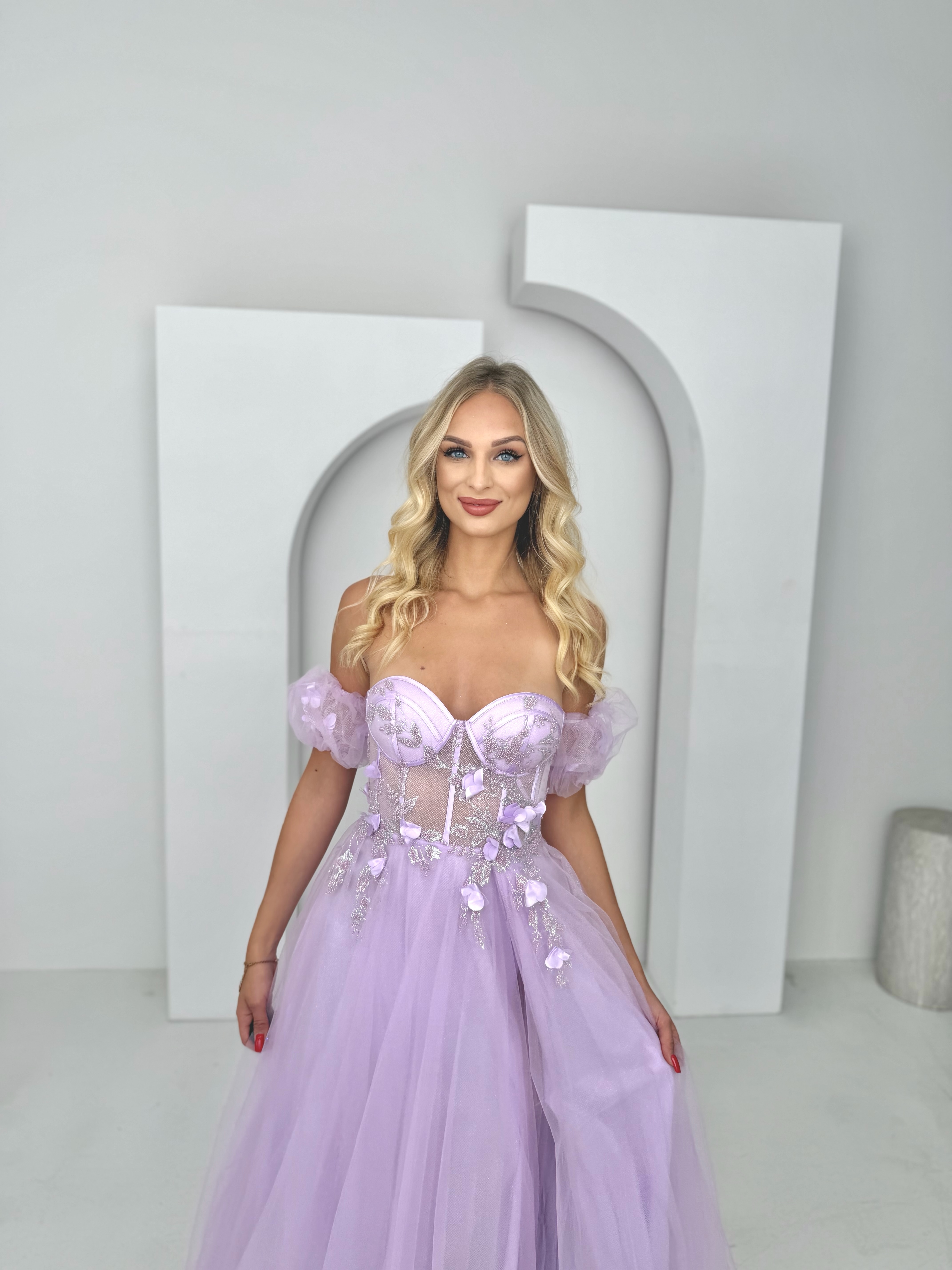 Sukienka Maxi Tiulowa Gorsetowa Vanessa Lilac 4 Sukienka Maxi Tiulowa Gorsetowa Vanessa Lilac - obrazek 4